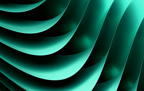 istock Elegant Teal 3D Abstract Background - Flowing Curved Layers with Green Gradient and Contemporary Minimalist Design Elements 2223274939
