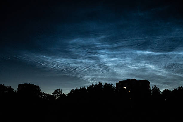 istock Noctilucent clouds or night-shining clouds on a summer night 2223275491