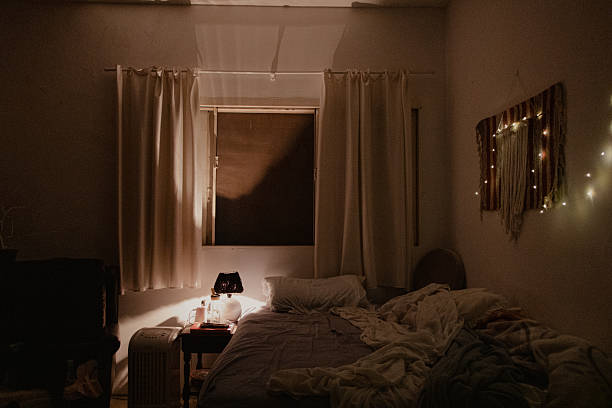 istock Cozy Bedroom Interior at Night 2223280737
