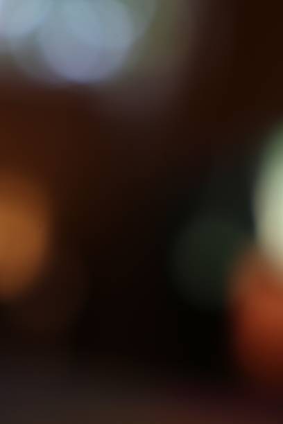 Abstract blurred background with bokeh effect, warm and cool tones