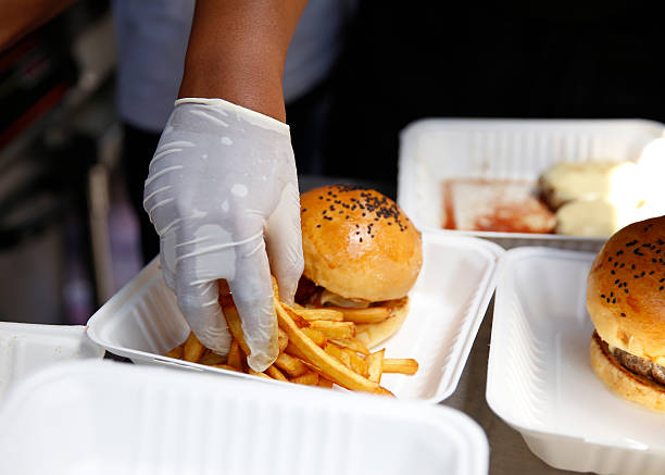 istock Takeaway Burger and Fries Preparation 2223306597
