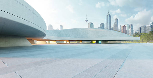 istock 3d rendering modern architecture meeting urban skyline in empty city square 2223307316