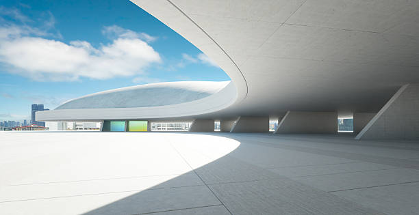 istock 3d rendering modern architecture concrete building showing dome and cityscape 2223307488