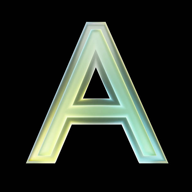 istock 3d rendering capital letter a with black background, showing a colorful gradient design 2223307635