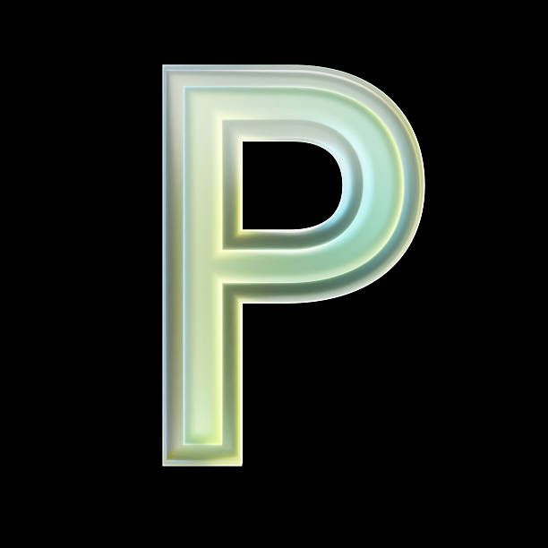 istock 3d rendering capital letter p with black background representing modern design 2223307664