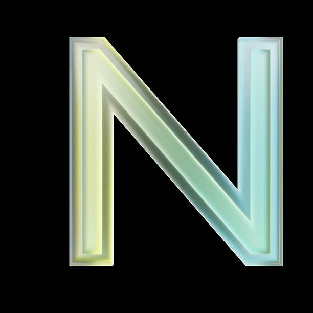 istock 3d rendering capital letter n with holographic gradient on black background 2223307669