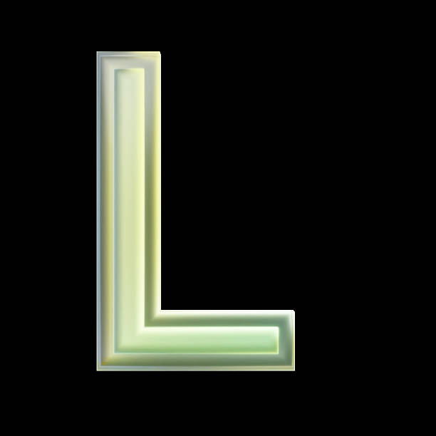 istock 3d rendering green neon letter l on black background representing luxury and elegance 2223307802