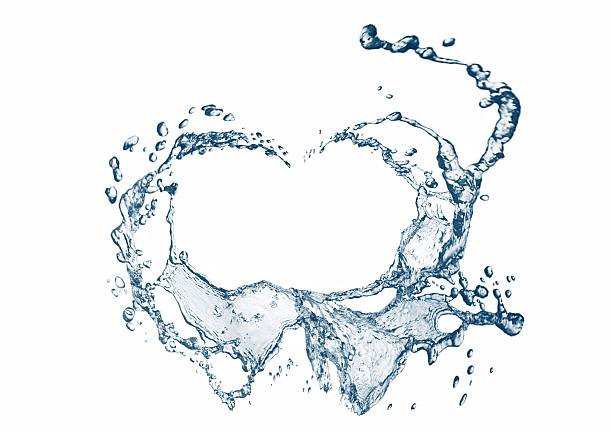 istock 3d illustration of curved abstract blue waves and splashes 2223309188