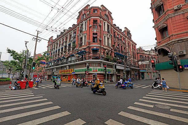 Shanghai - May 29, 2018: Dianchi Road Architectural Scenery, Shanghai, China