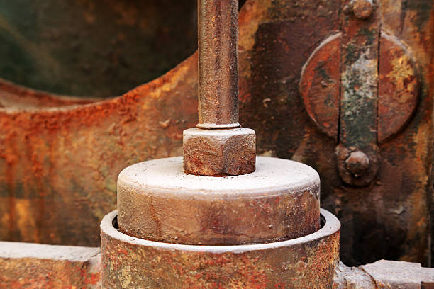nostalgia of mechanical parts in a factory