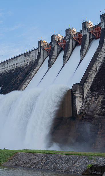 istock The dam is releasing water from the dam via Springway. 2223314210