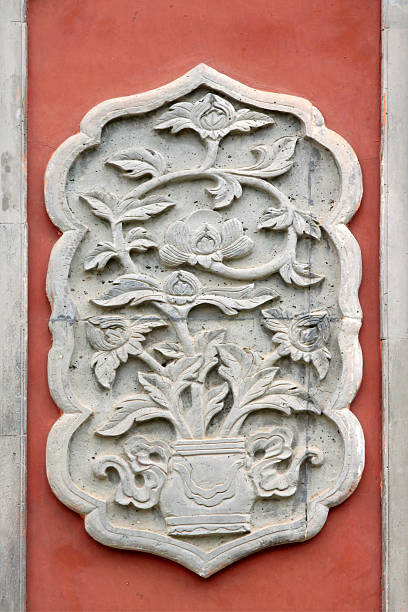 istock Chinese ancient temple walls of carve patterns 2223315509