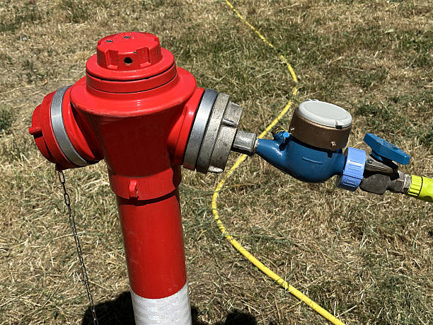 Fire hydtant with a water tap outdoor