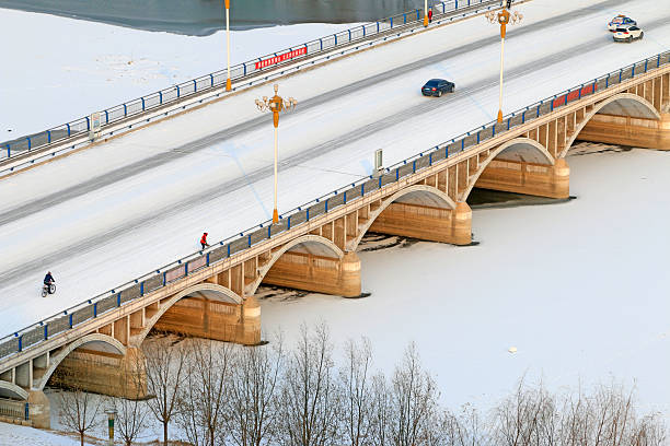 Penetanguishene and South Basin in winter in Tiny, Ontario, Canada.