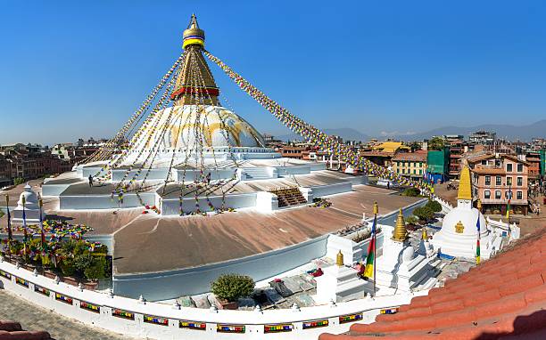istock Boudhanath or boudanath stupa with prayer flags 2223342856