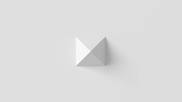 istock Pyramid isolated on gray background. Blank. Top view. 2223347198