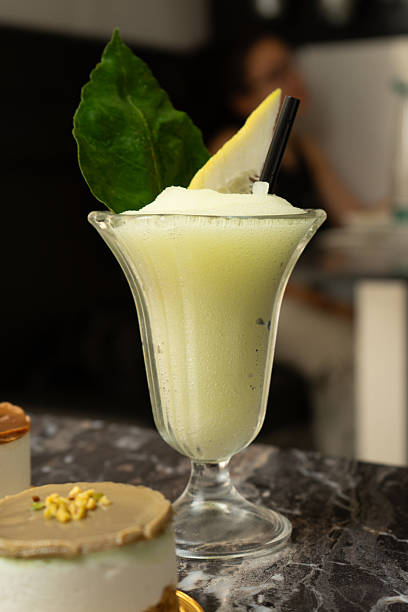 Ice creams, single portions and granitas at the bar table