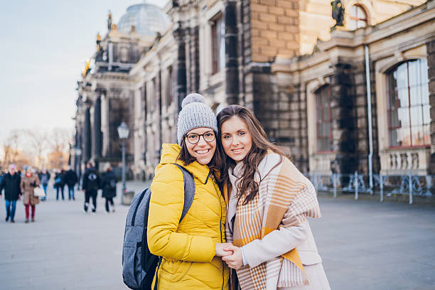 istock Two Woman Friends Enjoy In Walking 2223358877