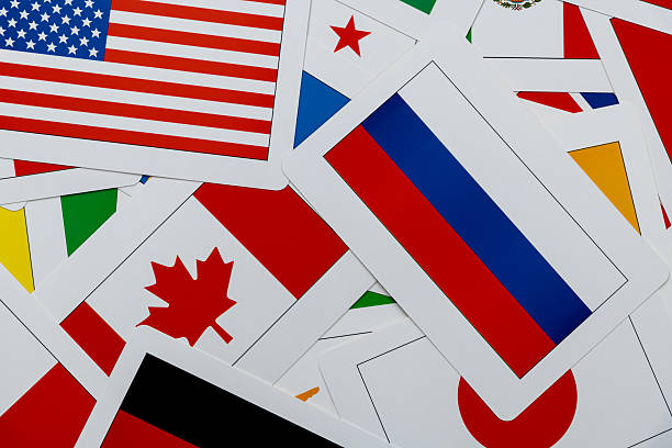 istock Heap of different national flags 2223359010