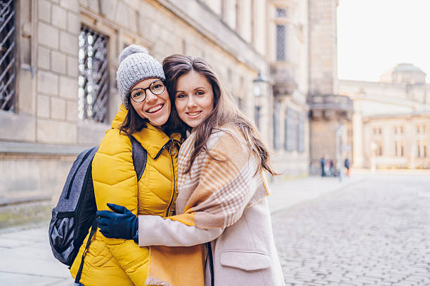 istock Two Woman Friends Enjoy In Walking 2223360023