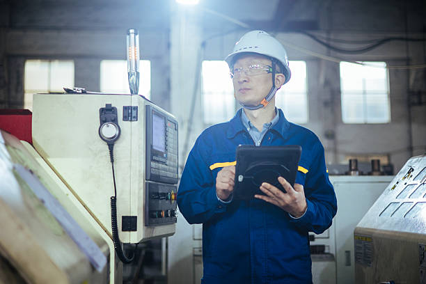 istock Asian male engineer working with digital tablet in factory 2223363329