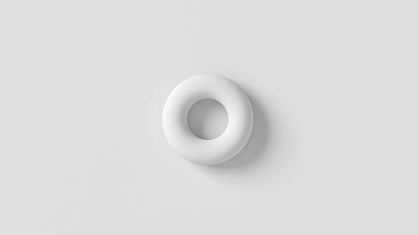 istock Torus isolated on gray background. Blank. Top view. 2223365285