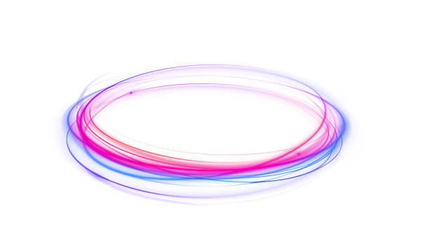 Abstract blue swirl line of light with a transparent pattern, suitable for bright background stock illustration