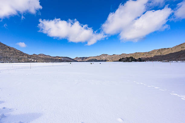 Lake Onuma on Mount Akagi in January