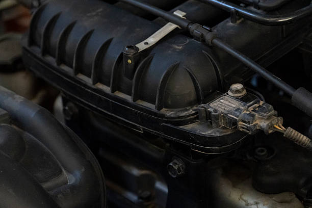 istock Car Engine Close-Up with Intake Manifold and Wiring 2223372015