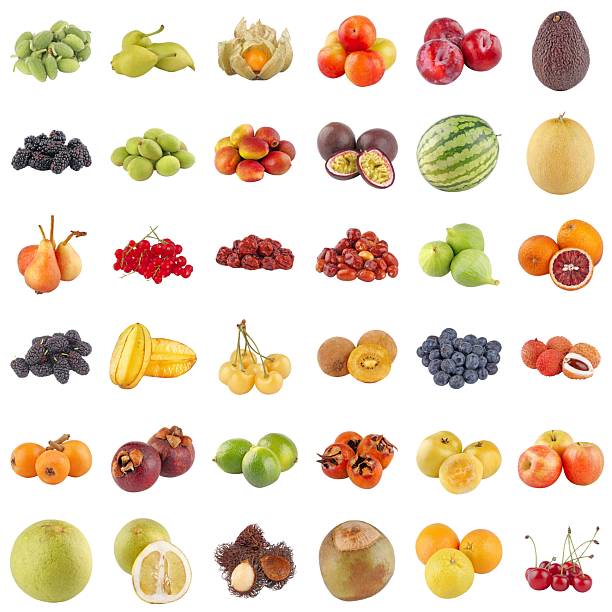 istock Collage of fresh fruits on white background. 2223377565
