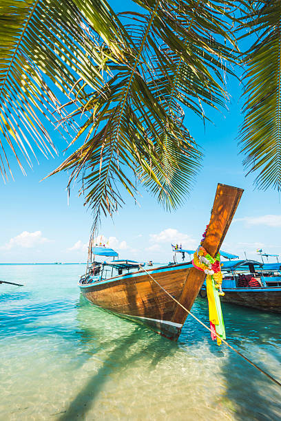 istock Traditional longtail boat moored in Phi Phi Islands, Thailand 2223392889