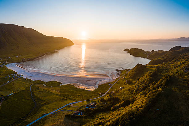 istock Idyllic Refviksanden beach at sunset, Norway 2223392960