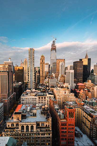 istock Manhattan Skyline at sunset, New York City 2223392975
