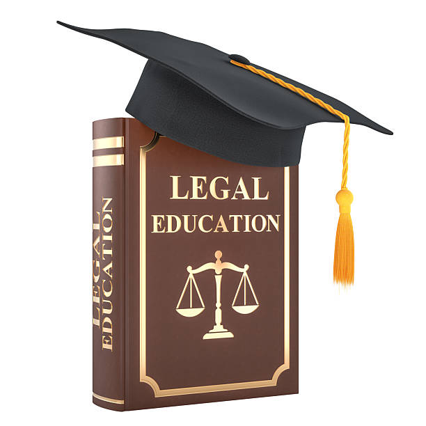 istock Legal education book with graduation cap. 3D rendering 2223395428