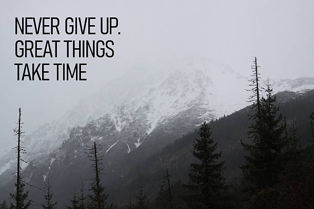 istock Never give up because great things take time - motivational phrase is shown using the text 2223403375