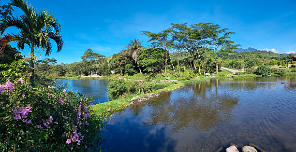 istock Panama, Boquete, panoramic view of two artificial lakes in the park 2223407463