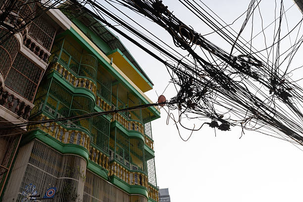 istock Bangkok's Tangled Mess of Communication and Power Cables 2223409175