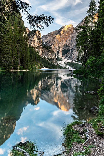 istock Lago di Braies or Pragser Wildsee at sunset. 2223414840