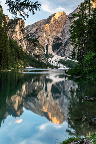 istock Lago di Braies or Pragser Wildsee at sunset. 2223415173