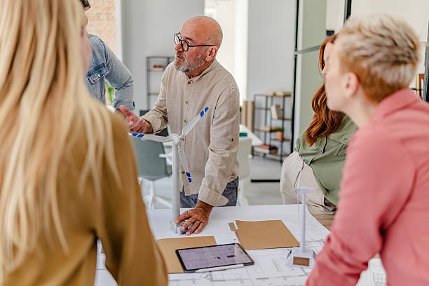 istock Collaboration in a modern Scandinavian office setting focused on innovative business ideas and teamwork among professionals 2223416230