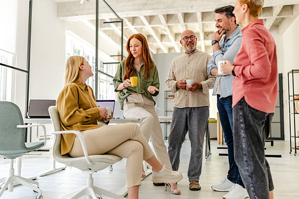 istock Collaboration in a modern Scandinavian office environment focused on teamwork and innovative business development 2223418953