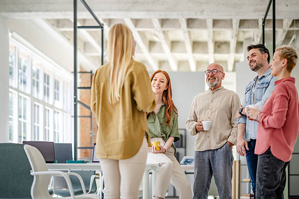 istock Collaborative brainstorming session in a modern Scandinavian style office with a focus on teamwork and innovation 2223421671