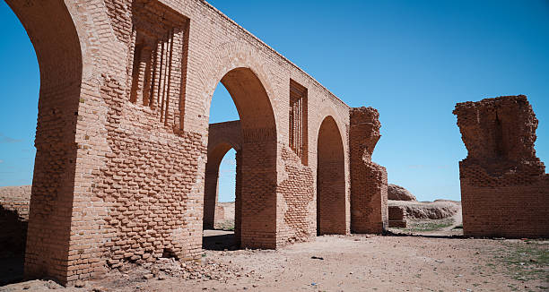 Historic brick structures in Abu Dulaf Iraq showcase ancient architecture and ruins