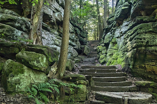 istock Stone Steps Between Rock Walls at Cuyahoga 2223424880