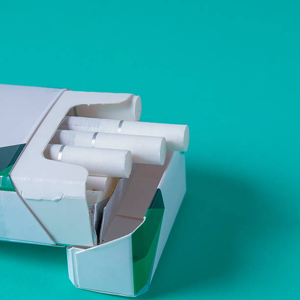 istock Open pack of menthol cigarettes on background. 2223427252
