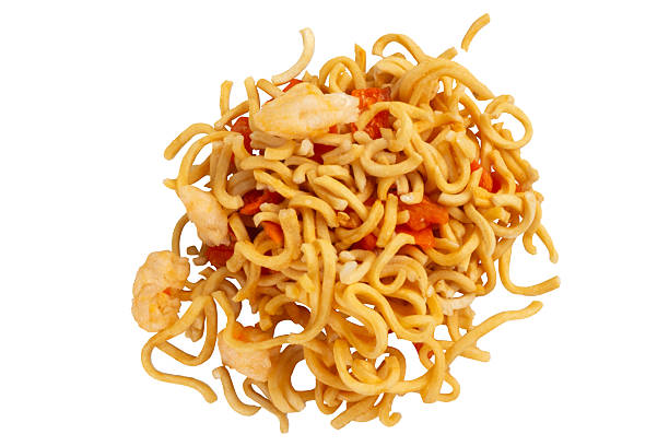 istock Pile of instant noodles on a white background 2223428792