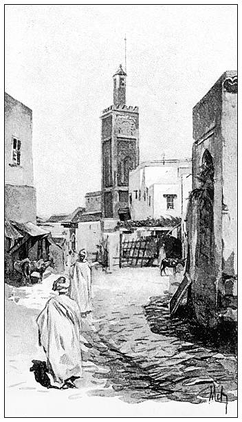 Antique magazine image: North Africa, Mosque of Tangier