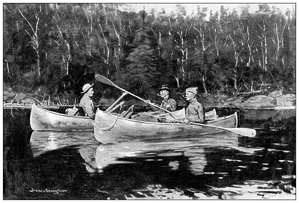 Antique magazine image: Traveling in Canada
