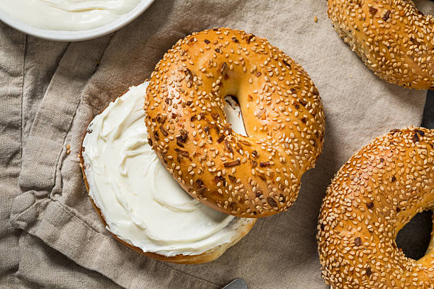 istock Homemade Everything Bagel with Cream Cheese 2223438351