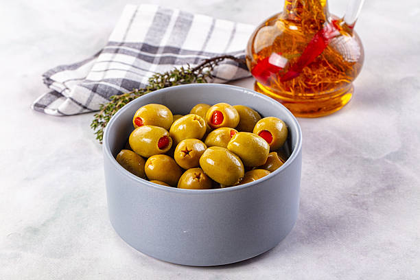 istock Greek olives stuffed red pepper 2223445971